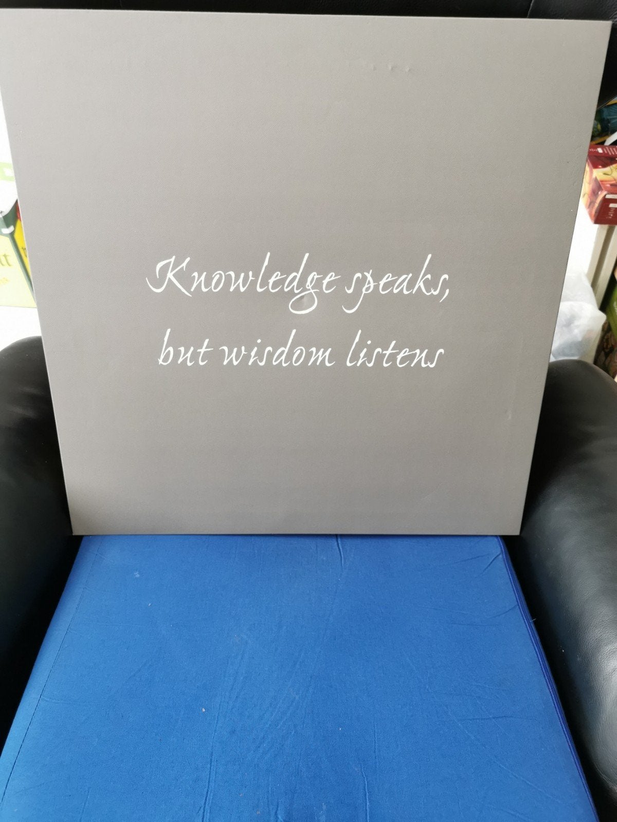 Tekstbord met spreuk, Ophalen, Gebruikt