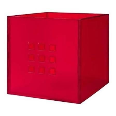 2 IKEA bak bakken Lekman rood Kallax expedit rode plastic, Ophalen, Gebruikt, Minder dan 50 cm, Minder dan 40 cm