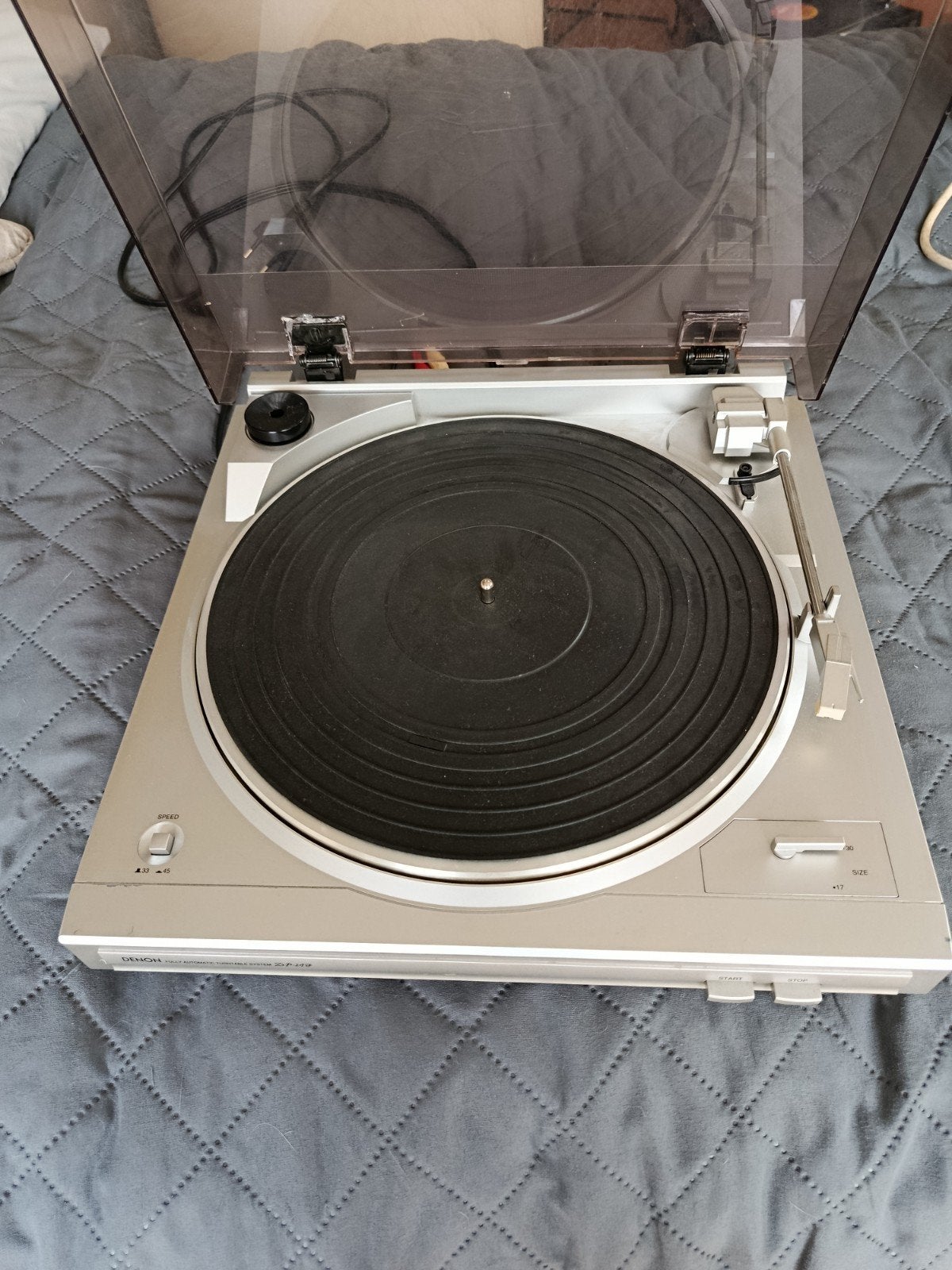 Denon DP-29F Volautomatische Platenspeler Zilver, Ophalen of Verzenden, Overige merken