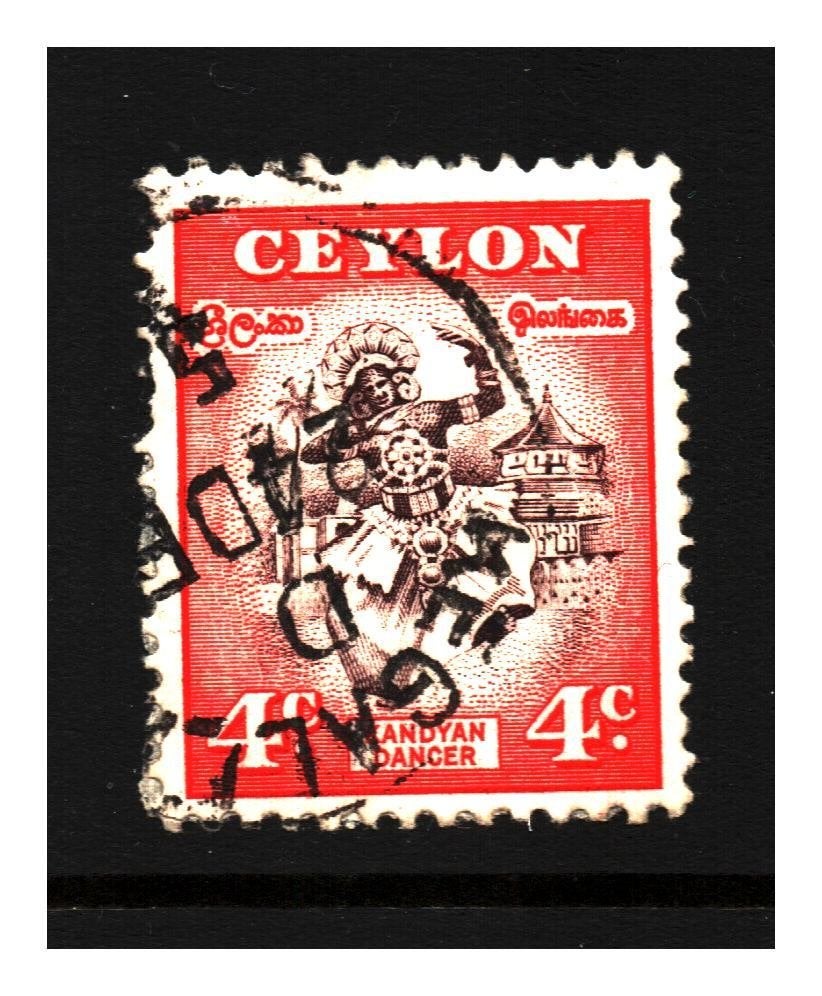 Postzegel 4 cent Ceylon 1950 (PZ 23), Postzegels en Munten, Postzegels | Azië, Ophalen of Verzenden, Gestempeld, Zuid-Azië