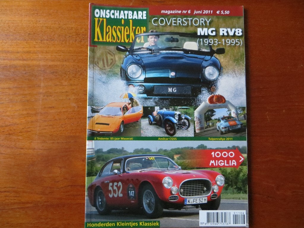Onschatbare Klassieker 6 2011 MG RV8 (’93-’95), Amilcar CGSS, Ophalen of Verzenden, Nieuw, Peugeot