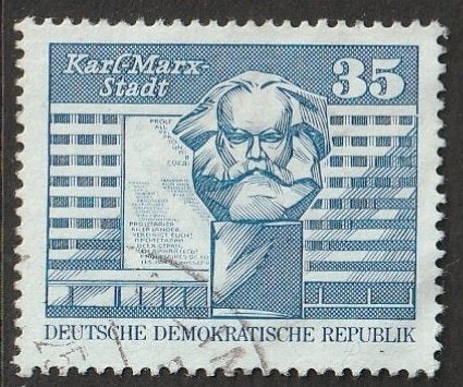 DDR 1973 1821 Karl Marx-monument, Gest, Postzegels en Munten, Ophalen of Verzenden, DDR, Gestempeld