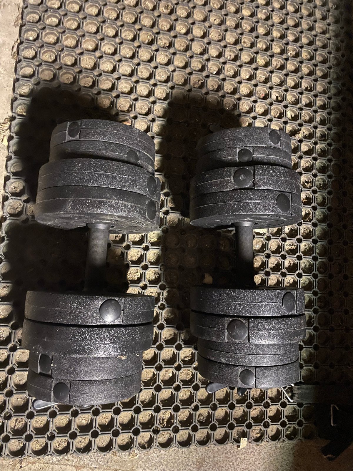 Benchpress met halterset en dumbbells te koop, Ophalen, Gebruikt, Borst, Fitnessbank