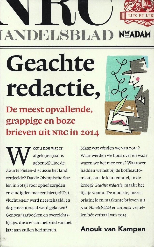 Geachte redactie - Ingezonden brieven NRC in 2014, Ophalen of Verzenden, Gelezen