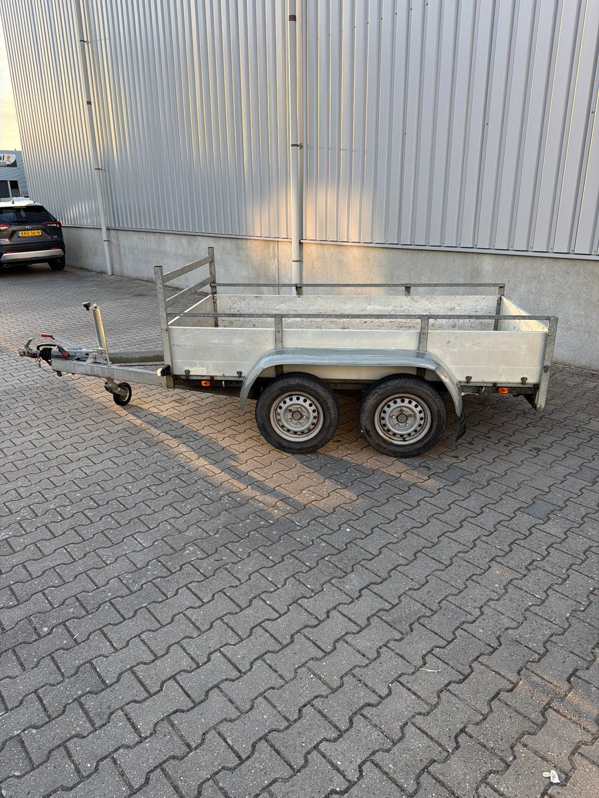 Aanhanger met GLOEDNIEUWE BODEMPLAAT  en aluminium zijkanten, Auto diversen, Aanhangers en Bagagewagens, Ophalen, Gebruikt