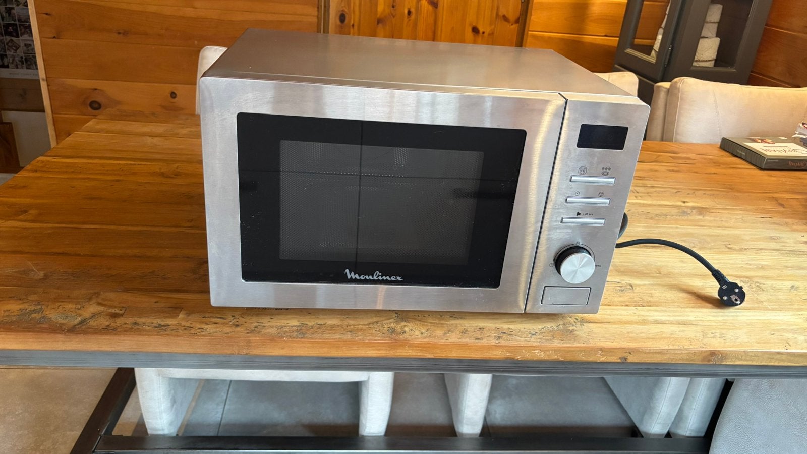 Moulinex MO32ECSL, Ophalen, Combimagnetron, Zo goed als nieuw, Draaiplateau