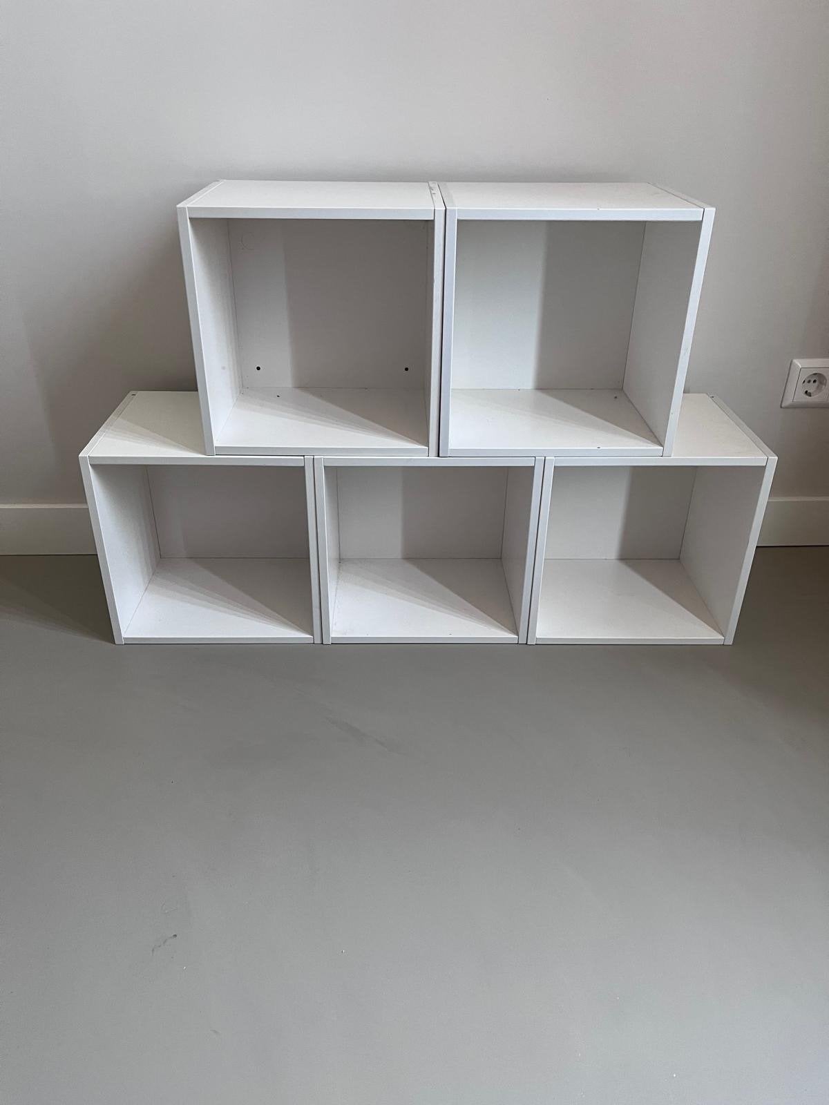 Witte opbergkubussen Ikea Eket- set van 5, Ophalen, Minder dan 50 cm, Gebruikt, Minder dan 100 cm