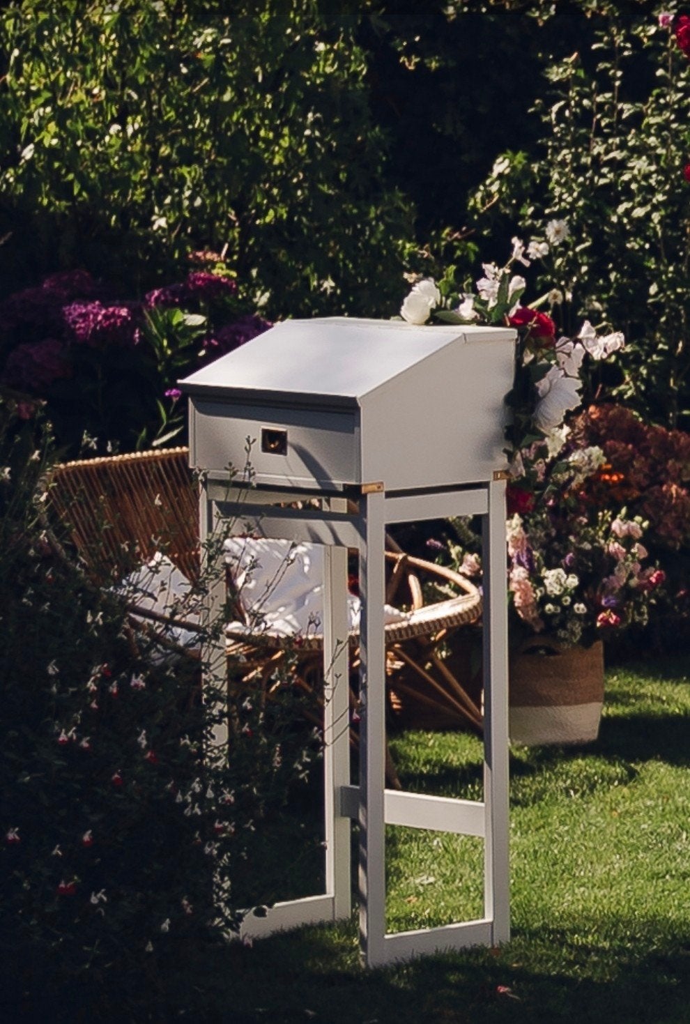 Witte Lessenaar / Spreekgestoelte bruiloft, Huis en Inrichting, Ophalen, Gebruikt, Wit, Vintage