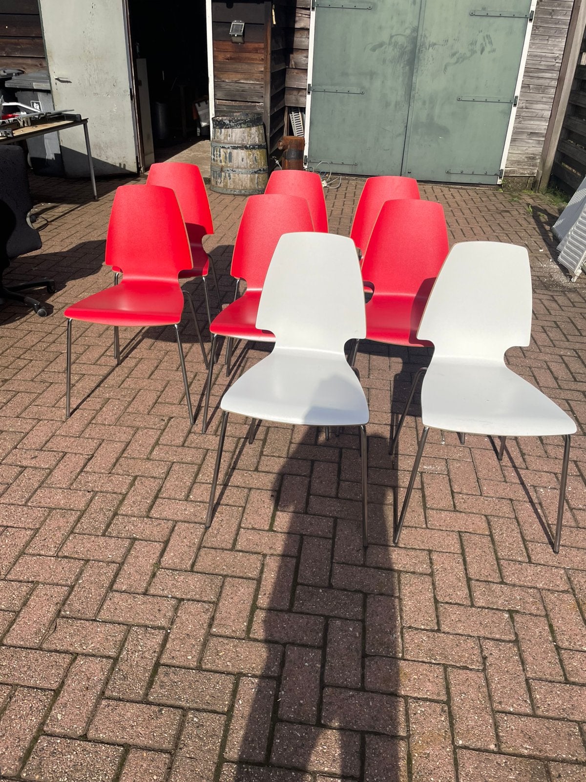 Ikea Vilmar stoelen 10 euro per stuk, Huis en Inrichting, Ophalen, Zo goed als nieuw, Wit, Vijf, Zes of meer stoelen