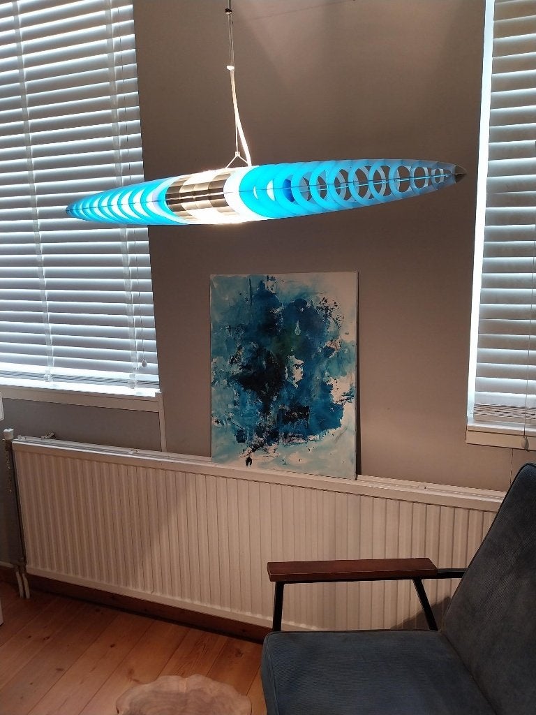 Originele Luceplan Titania hanglamp Meda Rizzatto, Gebruikt, Italiaans design Modern design High tech design Futuristisch, Overige materialen