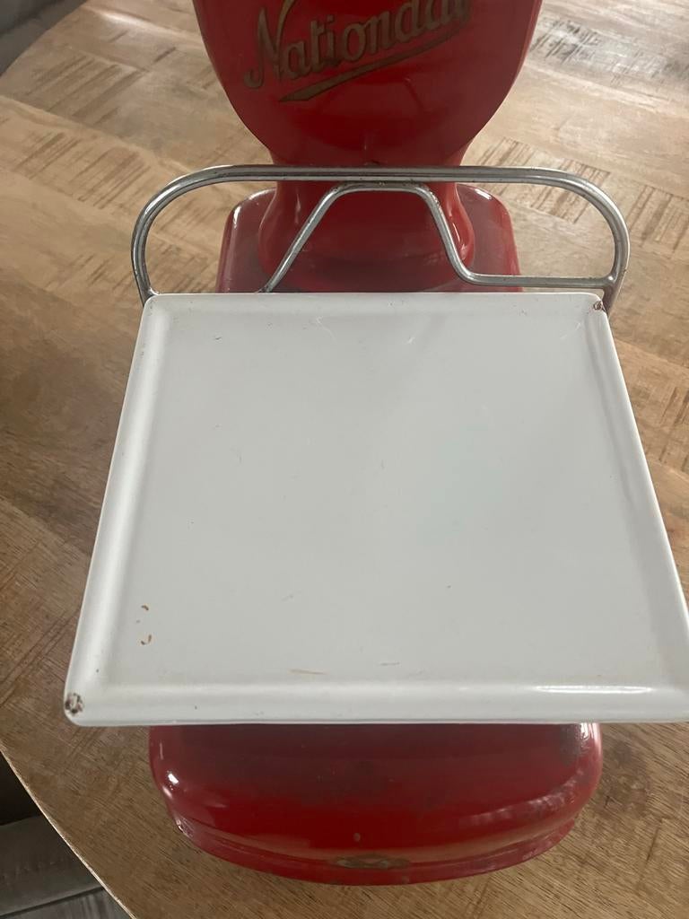 Vintage Nationale Weegschaal 1955 - Rood, 500g, Ophalen of Verzenden, Zo goed als nieuw