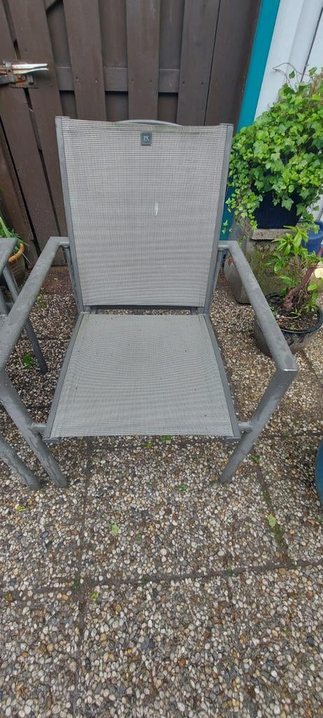 Tuinstoelen grijs, Ophalen of Verzenden, Gebruikt, Kunststof