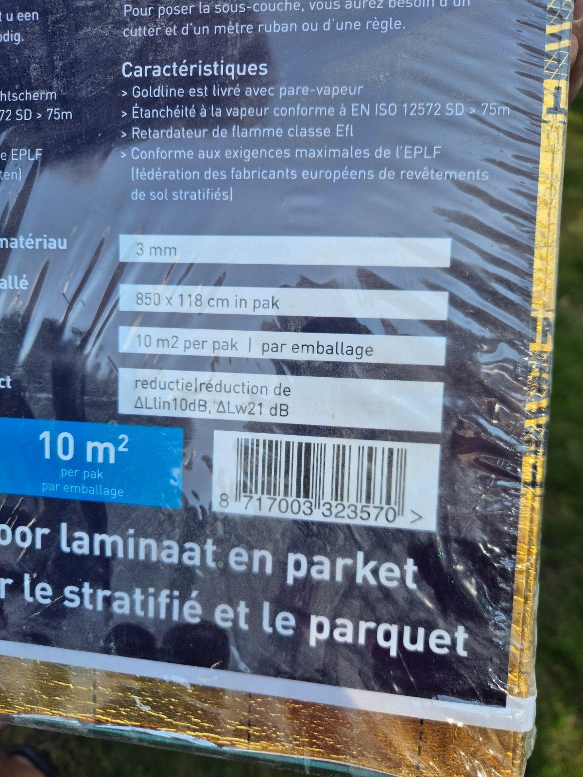 Foto 3 van Firstfloor Goldline 10dB ondervloer voor laminaat en parket