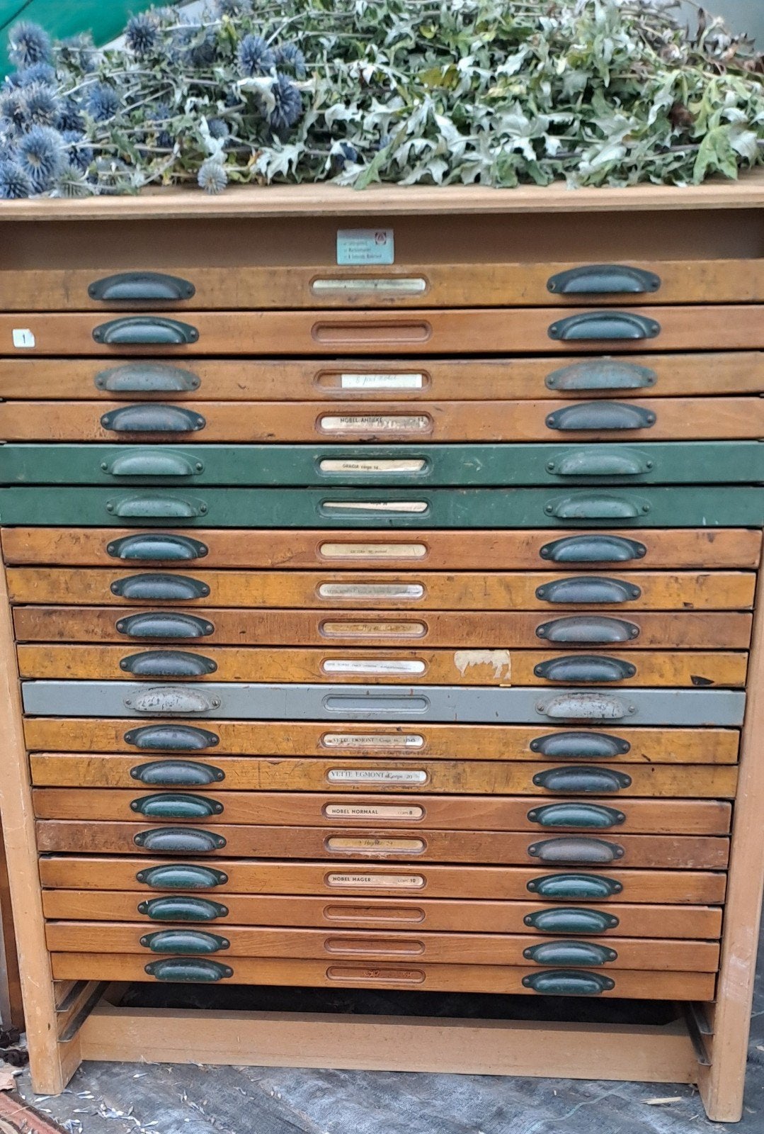 Antieke letterbak, Antiek en Kunst, Ophalen of Verzenden