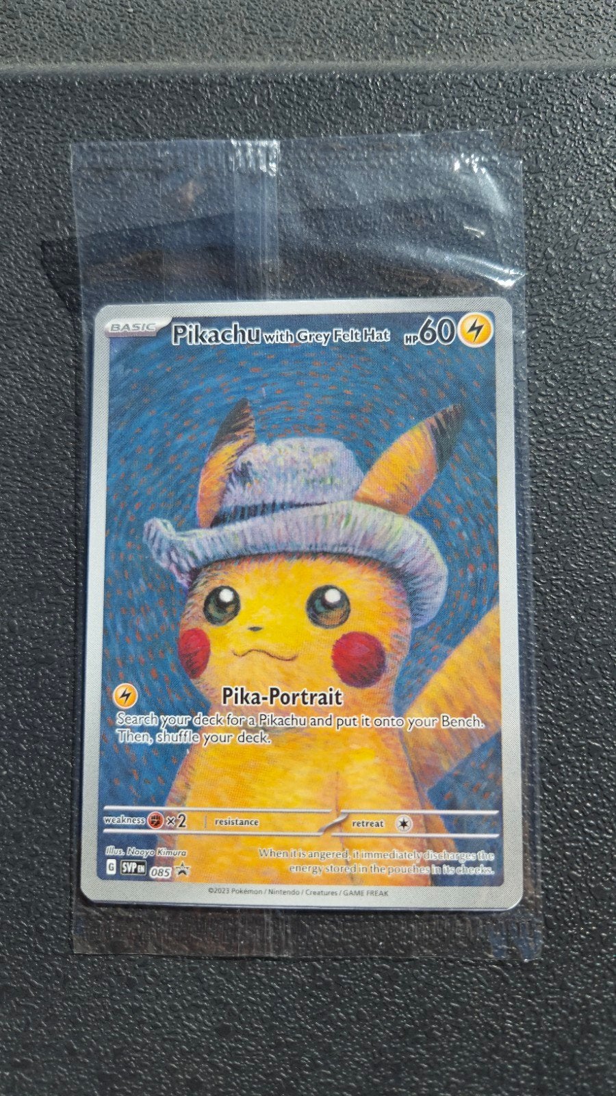 pikachu grey felt hat promo SEALED, Ophalen, Nieuw, Losse kaart