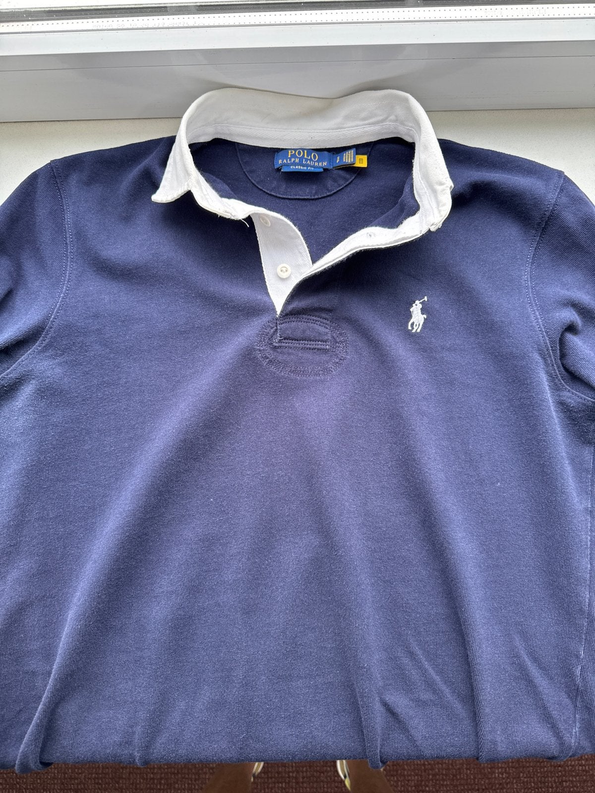 Polo Ralph Lauren Rugby Shirt - Maat S, Ophalen of Verzenden, Gedragen, Maat 48/50 (M), Blauw