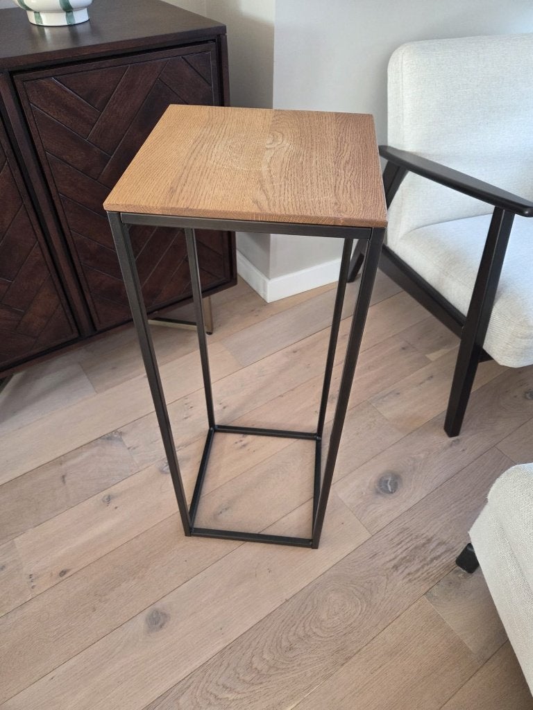 plantentafel Loods 5, Huis en Inrichting, Tafels | Bijzettafels, Ophalen, Minder dan 55 cm, Gebruikt, Vierkant