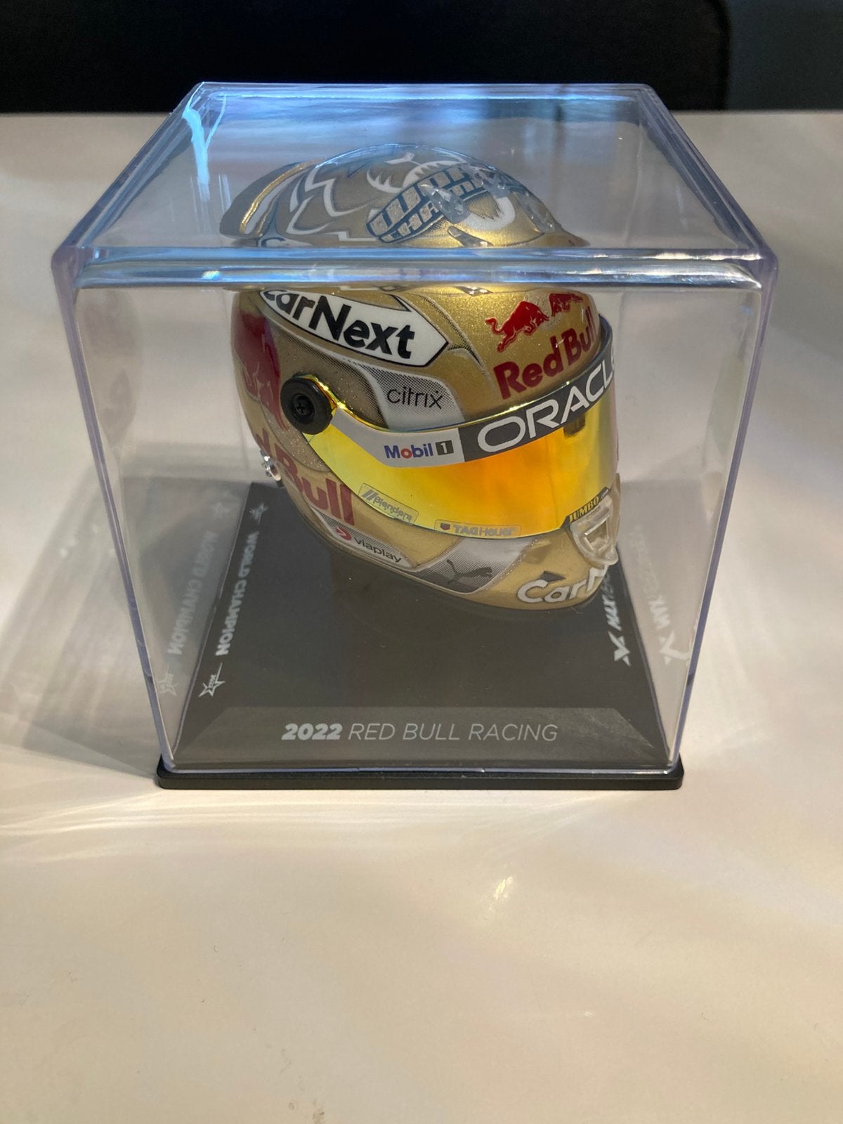 Max verstappen helm 1/4 world champion 2022, Ophalen of Verzenden, Nieuw, Formule 1