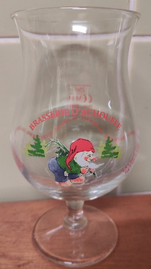bierglas Chouffe met kabouter, Verzamelen, Ophalen of Verzenden, Zo goed als nieuw, Glas of Glazen, Overige merken