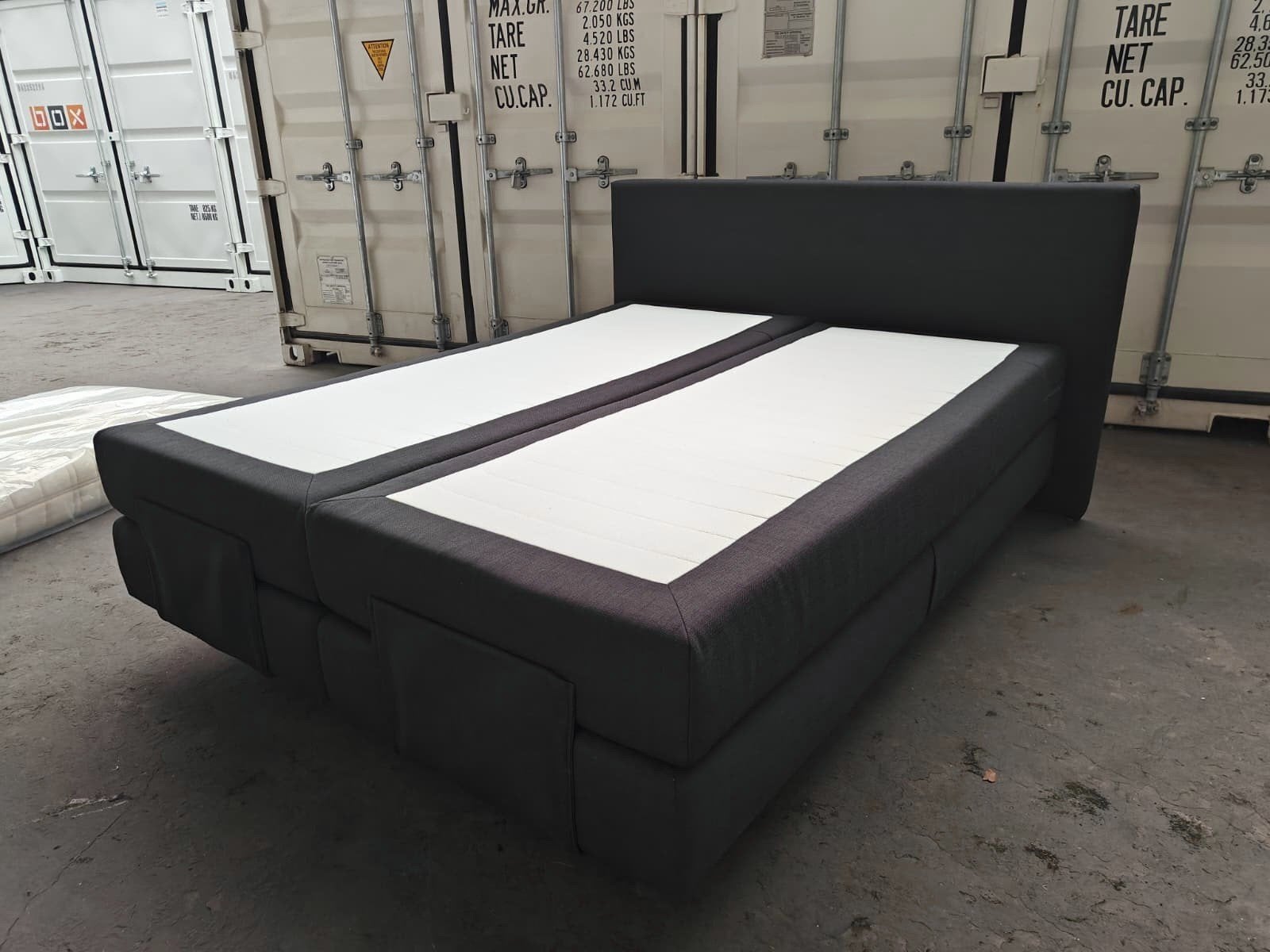 Norma Elektrische Boxspring 160x200 Zwart, Ophalen, Gebruikt, Zwart, Tweepersoons