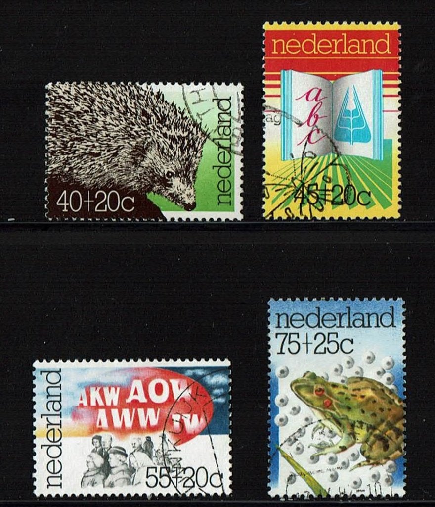 Nederland NVPH 1085-1088 gestempeld, Verzenden, Na 1940, Gestempeld