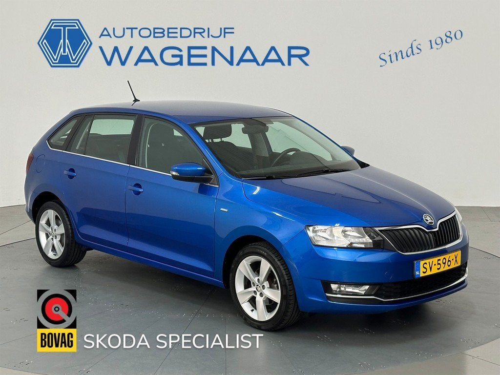 Skoda RAPID 1.0 TSI 70KW DSG AUTOMAAT CLEVER, Auto's, Gebruikt, 95 pk, Blauw, Origineel Nederlands
