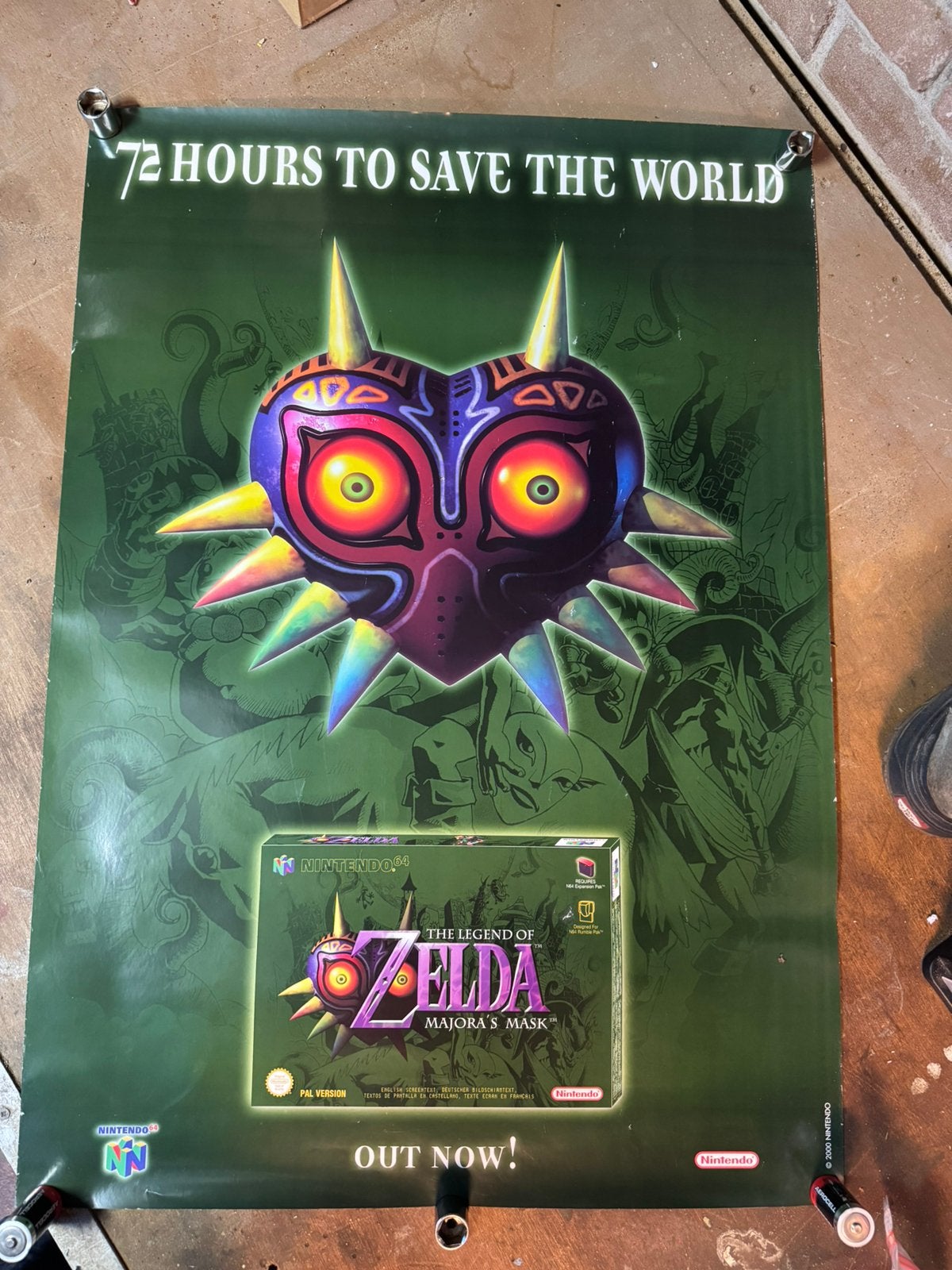 Zelda legend majora’s mask promo reclame poster art, Spelcomputers en Games, Games | Nintendo 64, 1 speler, Zo goed als nieuw