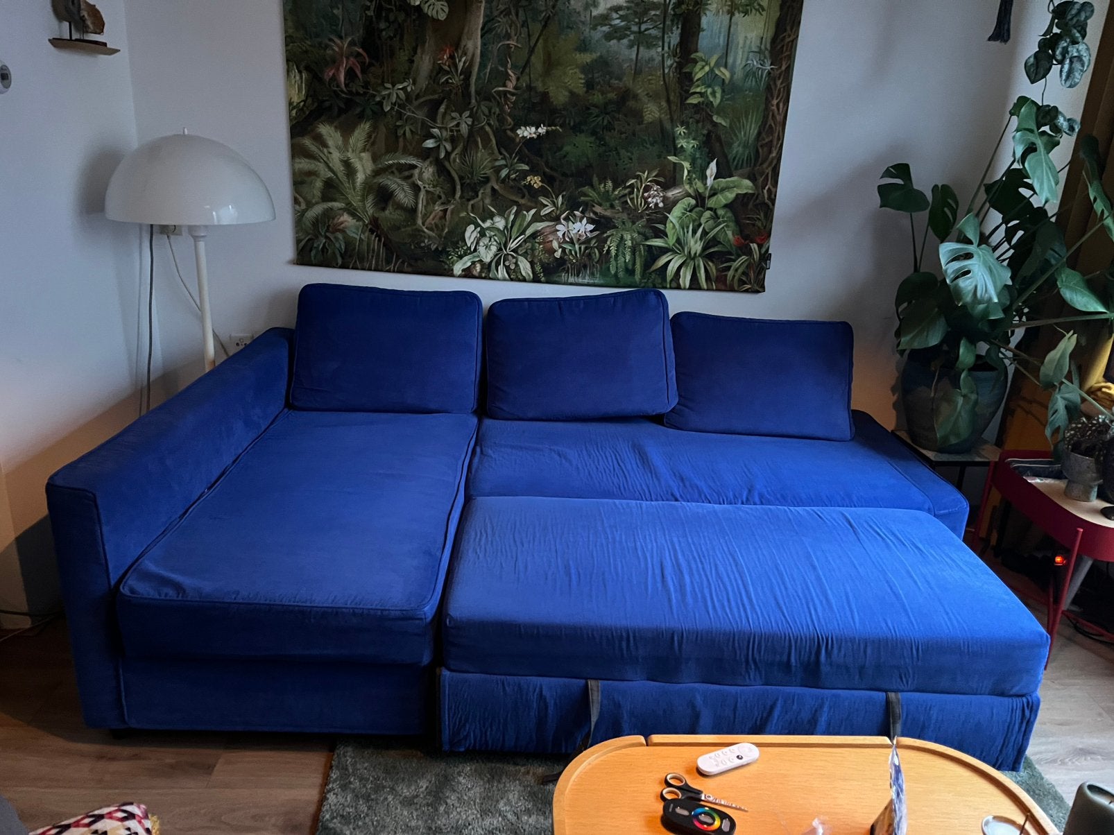 Ikea hoes friheten, Gebruikt, 70 cm of minder, Blauw, Tweepersoons