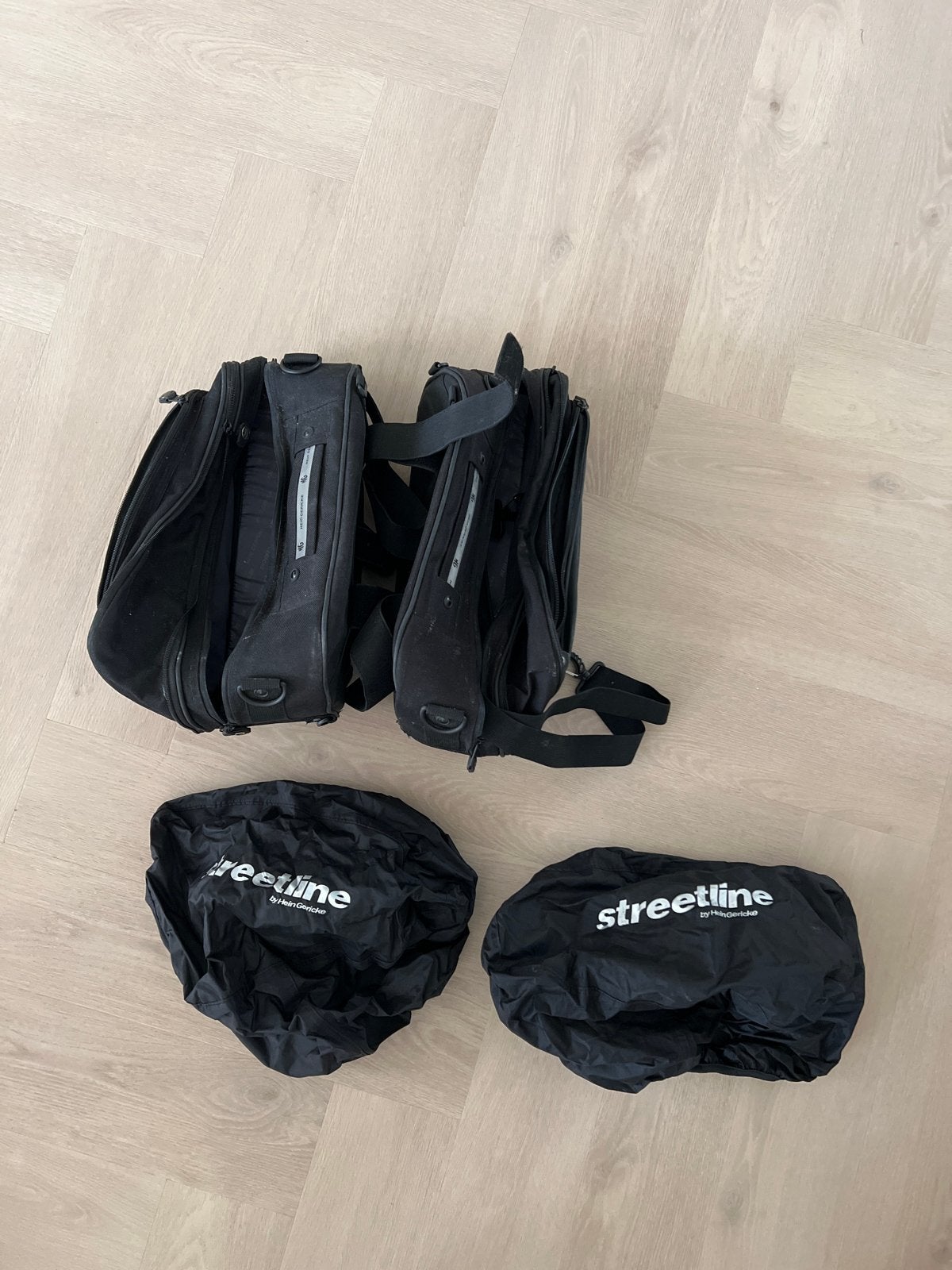 Streetline motortassen met regenhoezen, Motoren, Ophalen, Gebruikt