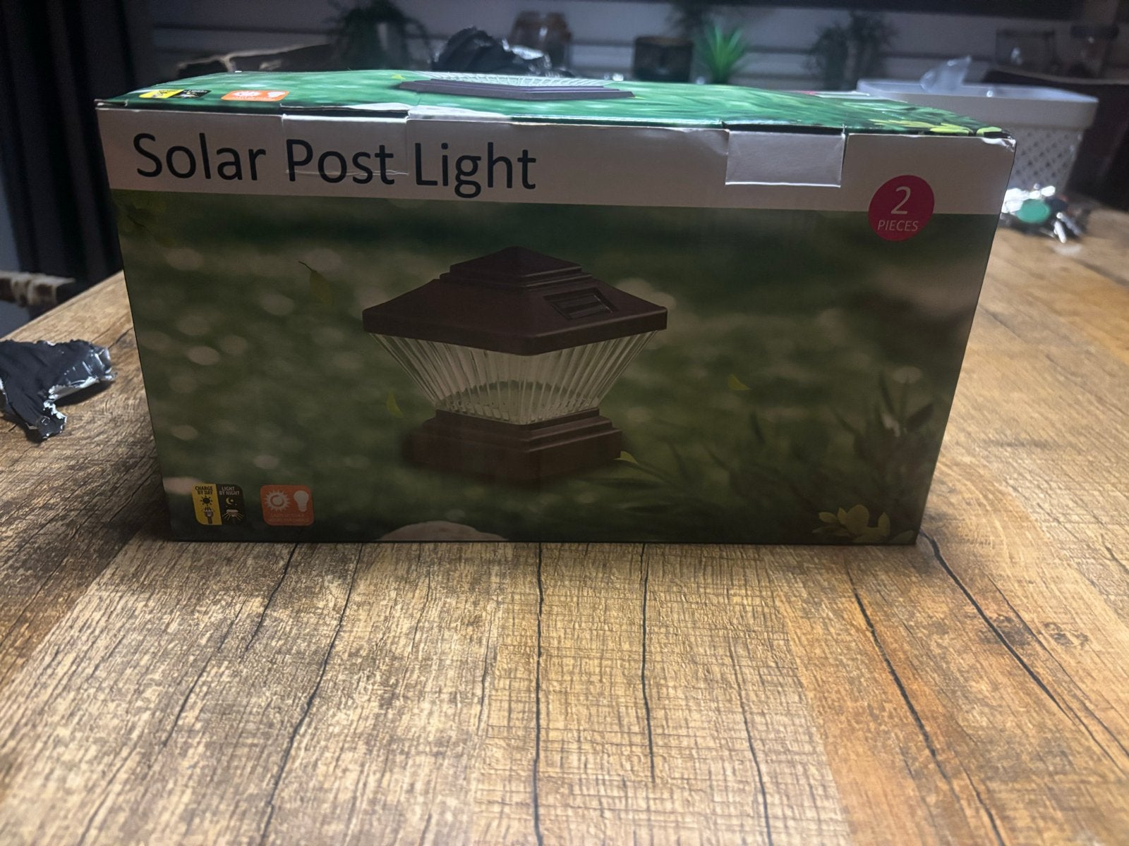 Nieuwe Solar Post Light - Set van 2, Tuin en Terras, Zonne-energie, Kunststof, Minder dan 50 watt, Overige typen