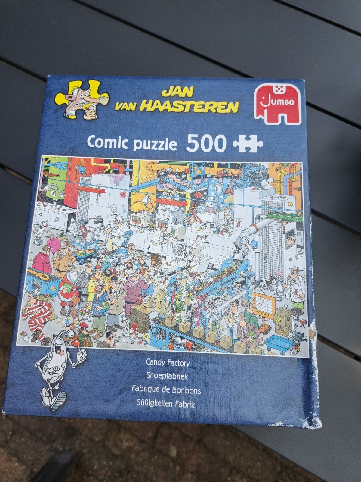 Jan van haasteren, snoepfabriek, 500 stukjes, Ophalen of Verzenden, 500 t/m 1500 stukjes, Gebruikt
