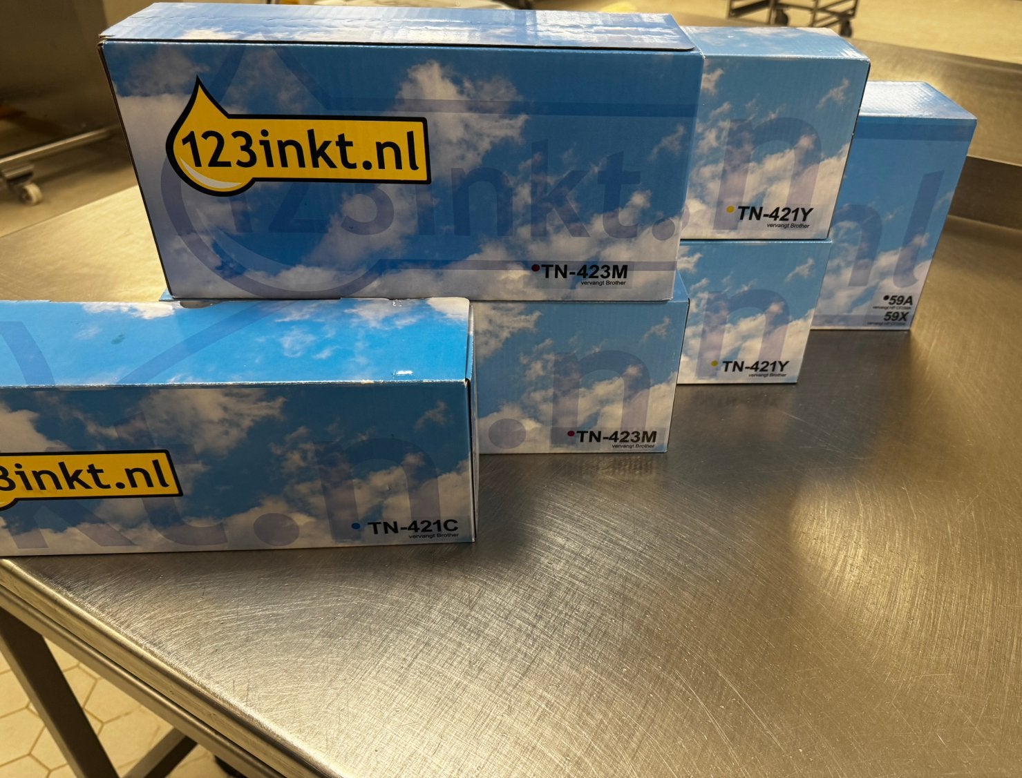Nieuwe laser toners 123inkt nl TN-421/423 + 59A/59X, Computers en Software, Ophalen of Verzenden, Nieuw, Toner, 123inkt.nl