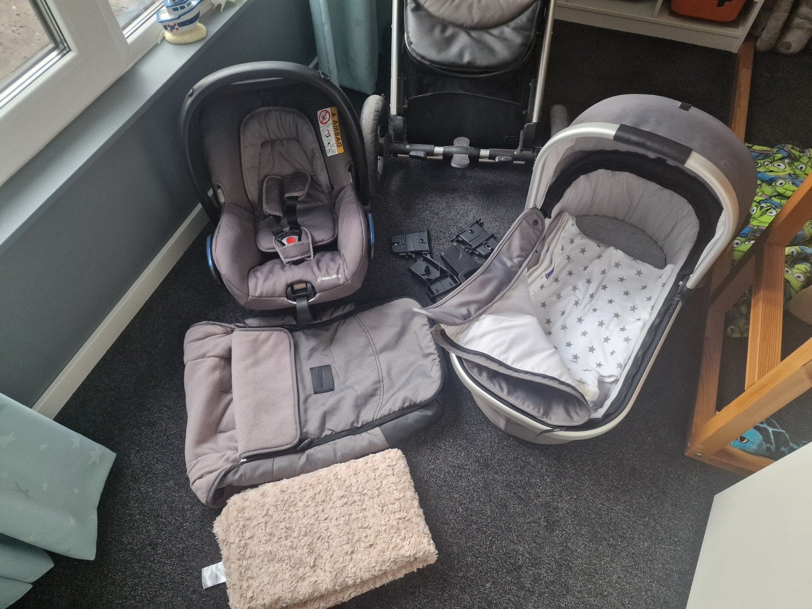 Mutsy Transit 3-in-1 Kinderwagen met Autostoel en Reiswieg, Ophalen, Gebruikt, Met autostoeltje, Combiwagen