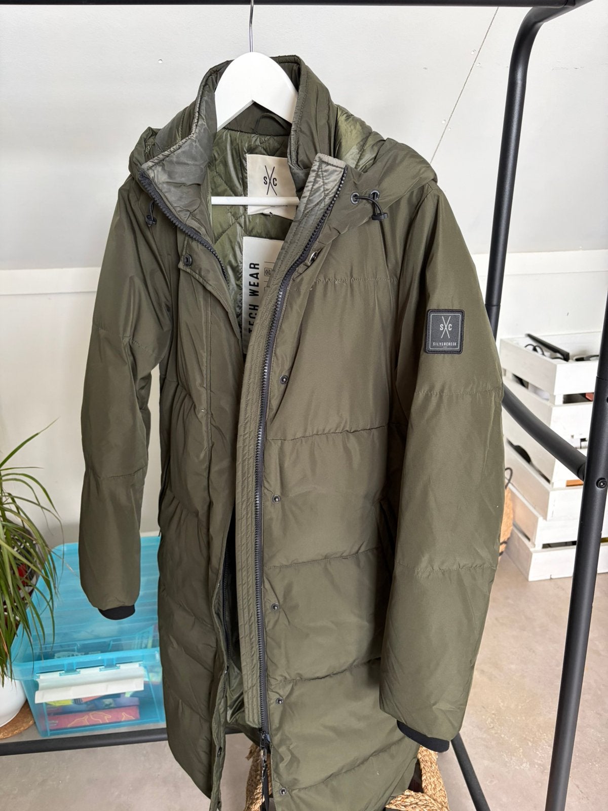 Groene winterjas silvercreek mt S, Ophalen, Gedragen, Maat 46 (S) of kleiner, Groen