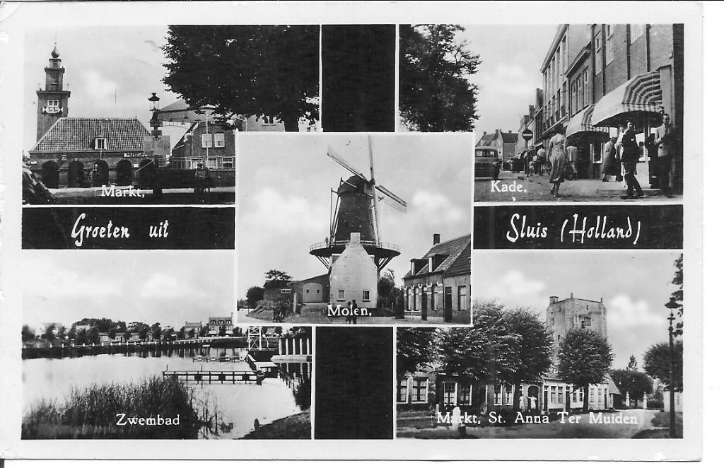 Groeten uit Sluis., Ophalen of Verzenden, 1960 tot 1980, Gelopen, Zuid-Holland