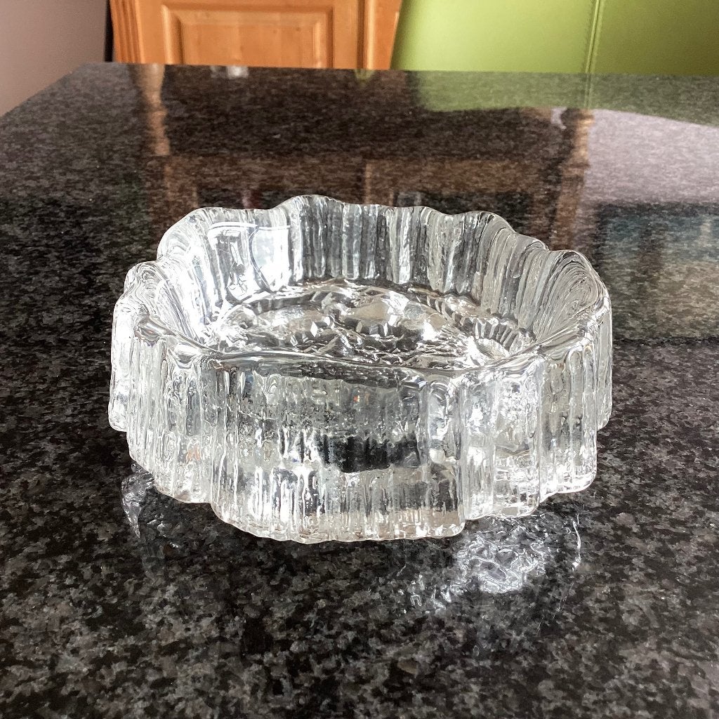 Glaskunst, glas, schaal, Iitala, Wirkkala, Finland, vintage, Antiek en Kunst, Ophalen