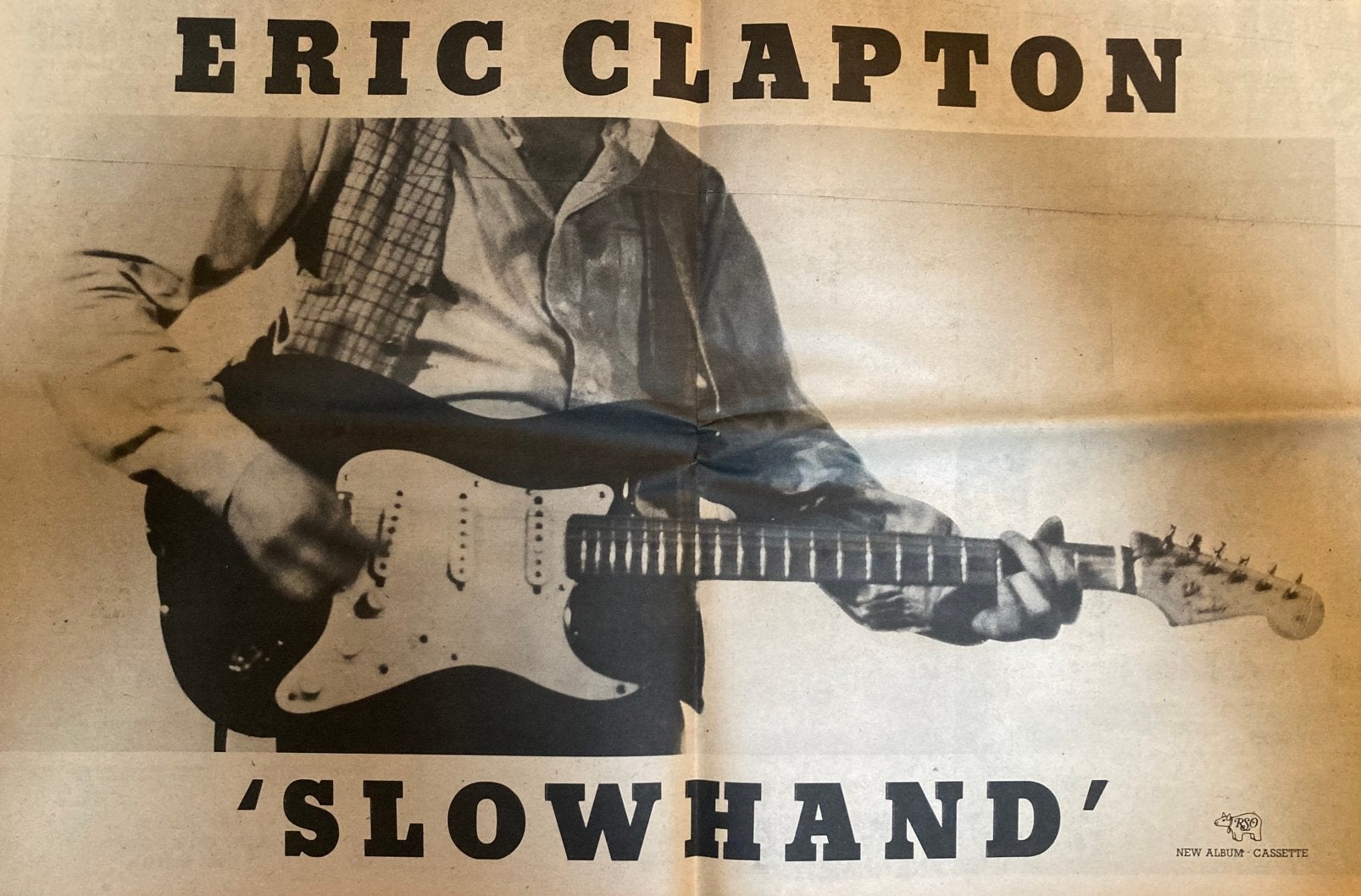 ERIC CLAPTON Slowhand A2 advertentie, Ophalen of Verzenden, Gebruikt
