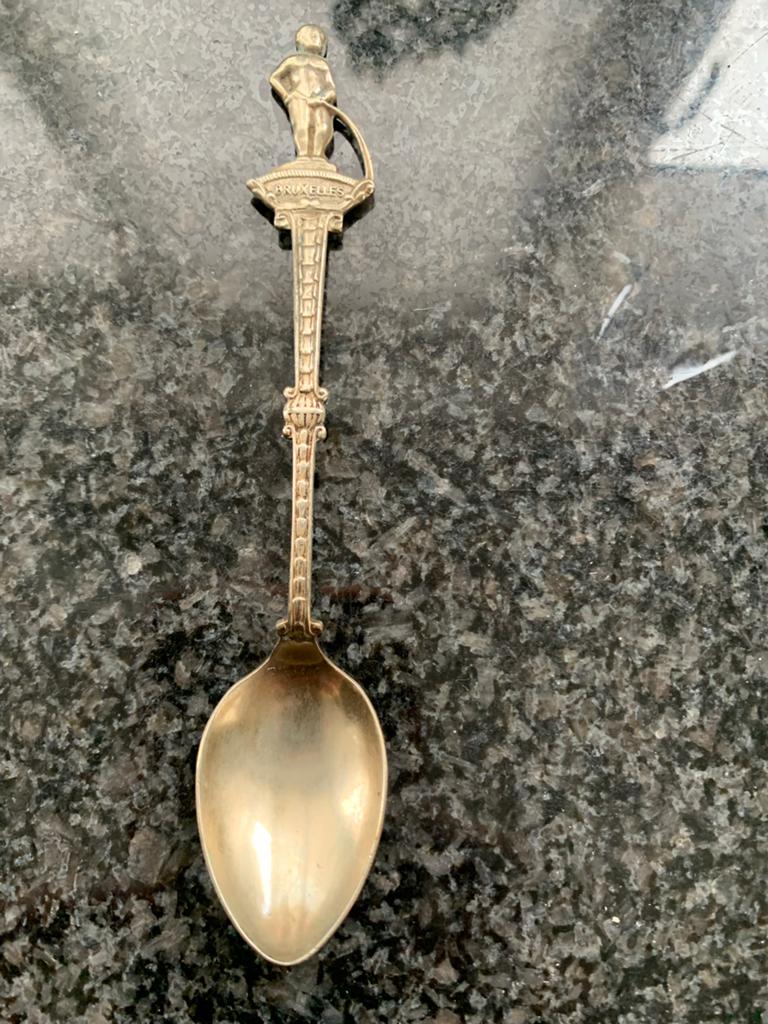 Vintage Manneken Pis Lepel - Souvenir Brussel, Ophalen