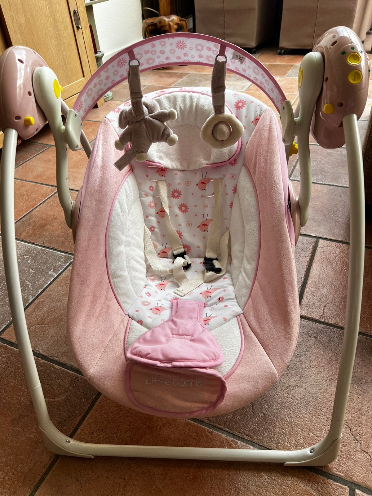 Baby schommel, Gebruikt, Schommelstoel, Met gordel(s) of riempje(s), Ophalen