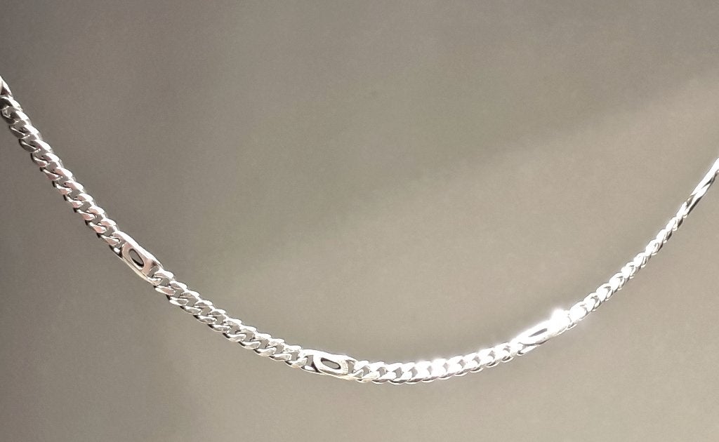 Antiek Sterling Zilver Valkenoog Schakel Ketting., Sieraden, Tassen en Uiterlijk, Antieke sieraden, Verzenden, Zilver, Ketting