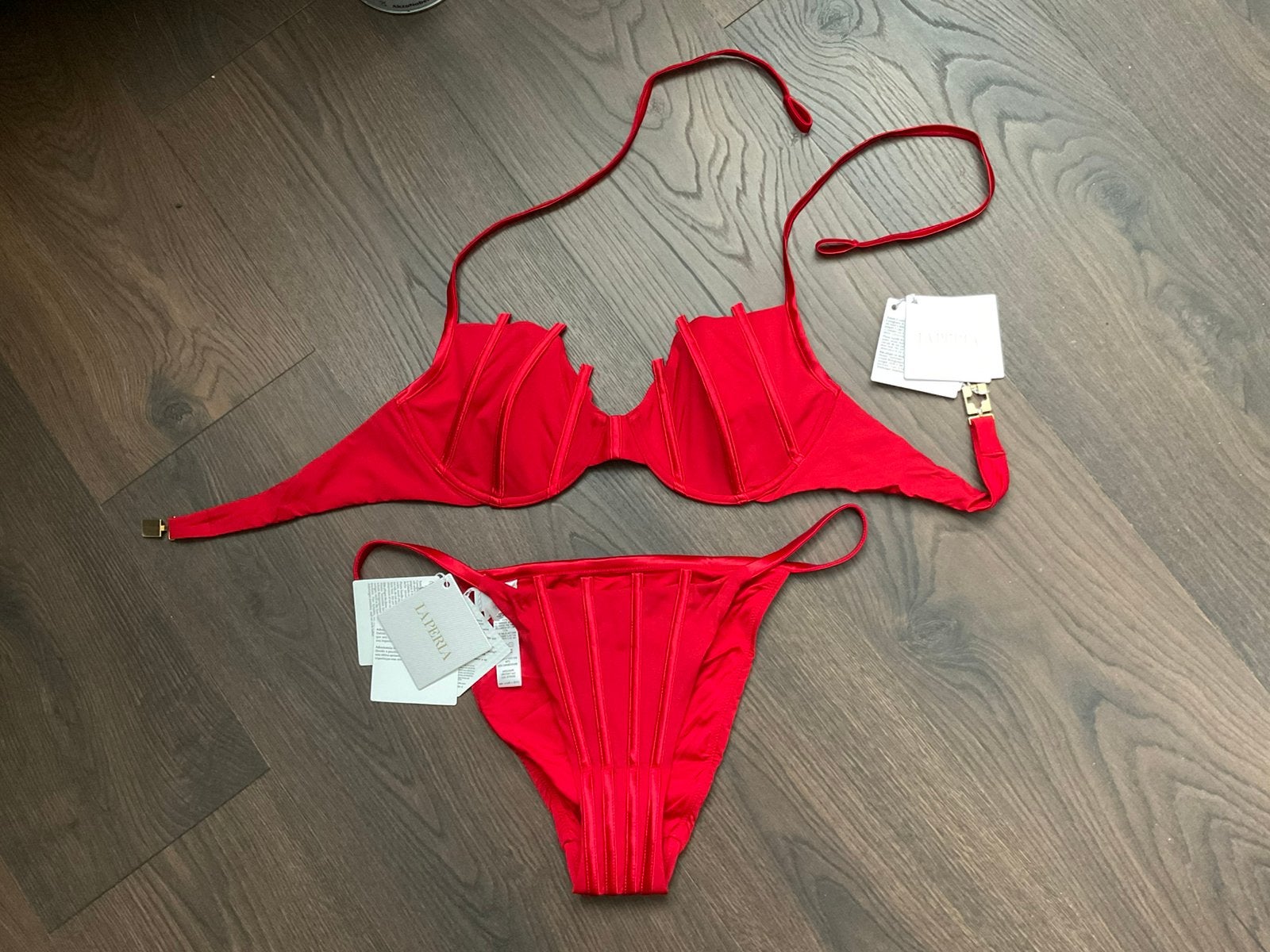 La Perla rode bikini - nieuw - maat 38/40, La Perla, Nieuw, Ophalen of Verzenden, Bikini