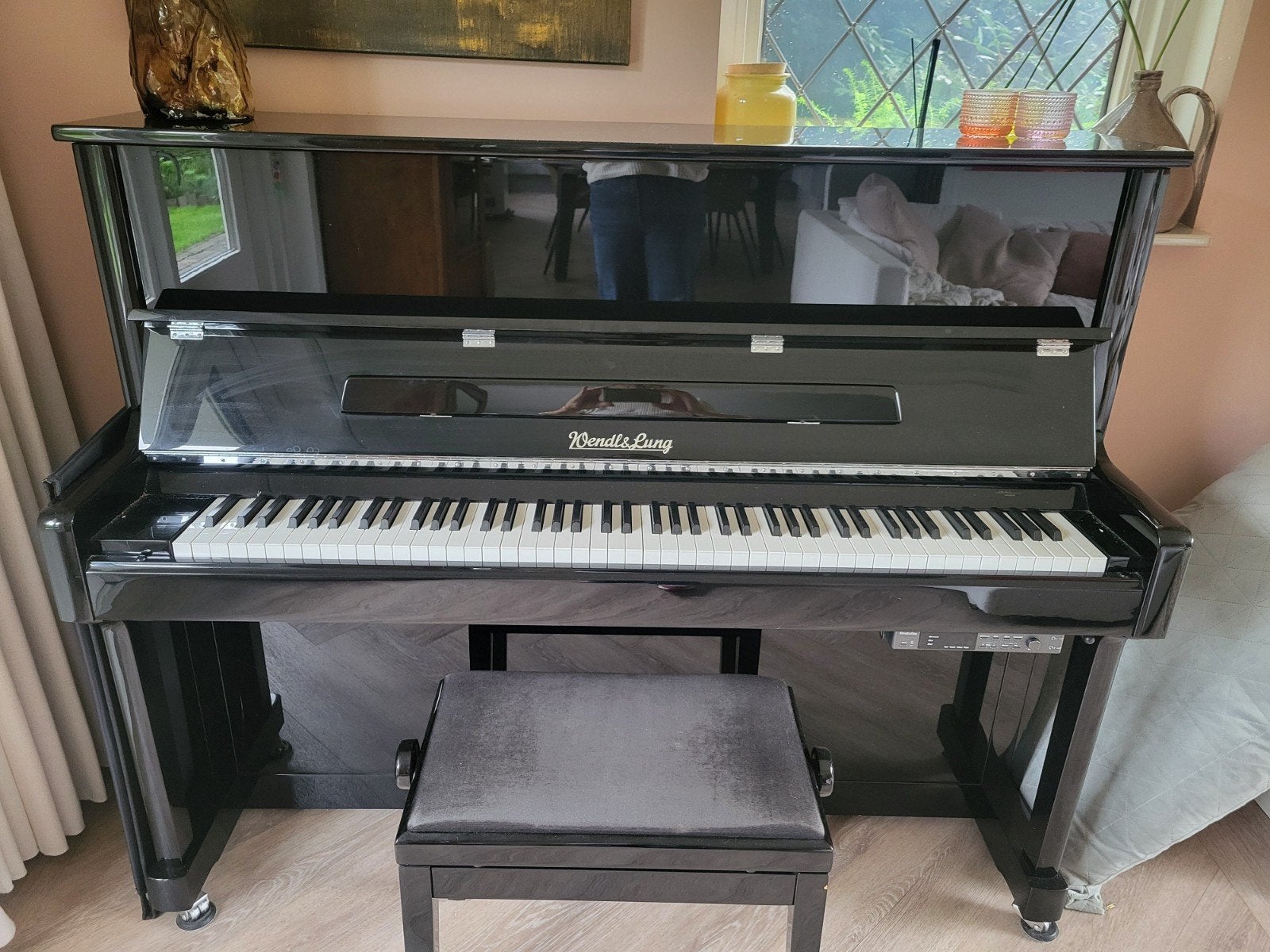 silent piano, zwart hoogglans, Ophalen, Gebruikt, Zwart, Piano