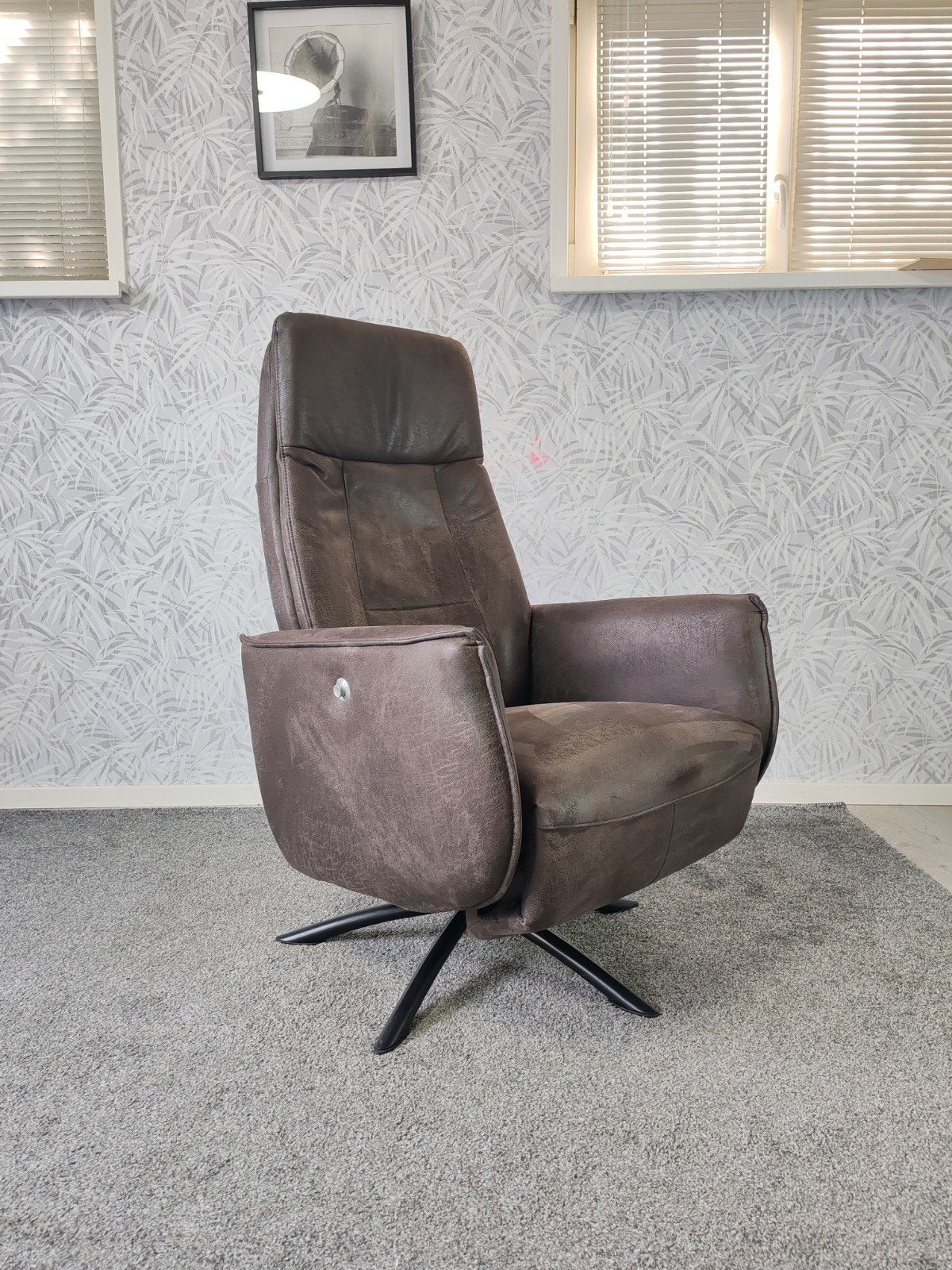 stijlvolle Hjort Knudsen relax fauteuil handmatig, Modern, Comfortabel, Gebruikt, Onbekend@voorbeeld.com, 75 tot 100 cm