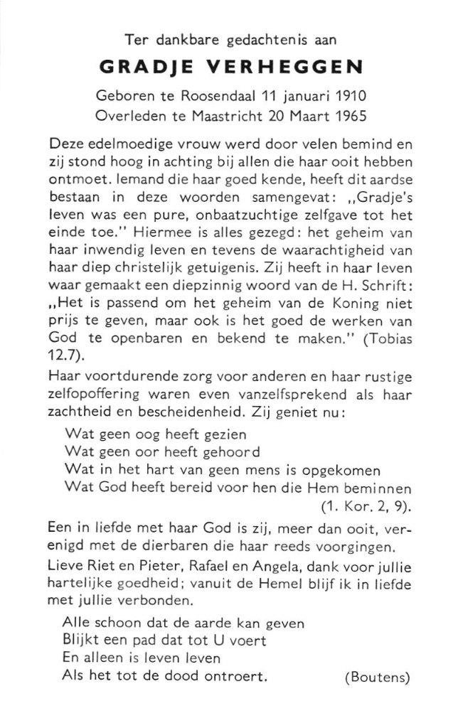 Verheggen Gradje Roosendaal 1910-1965 Maastricht, Verzamelen, Ophalen of Verzenden