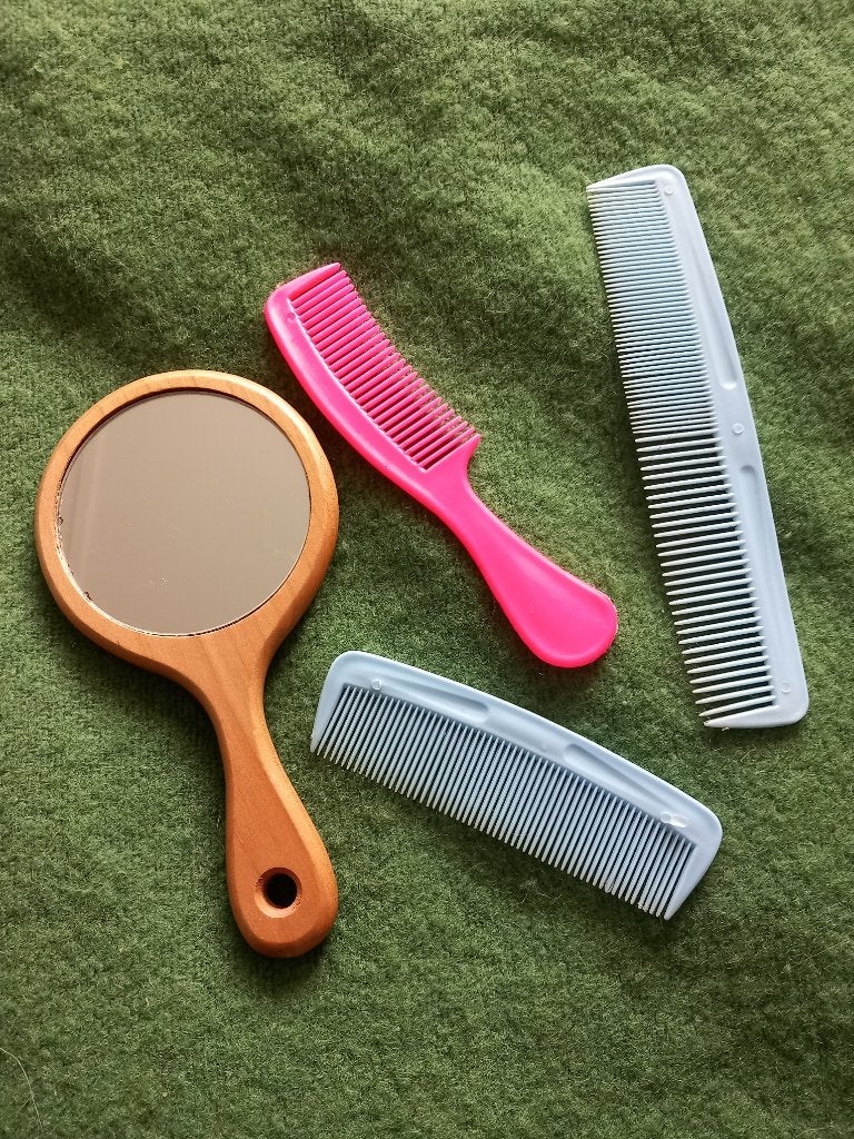 spiegel, vintage zakkam, reis, babykamer, speelhuis, handtas, Ophalen