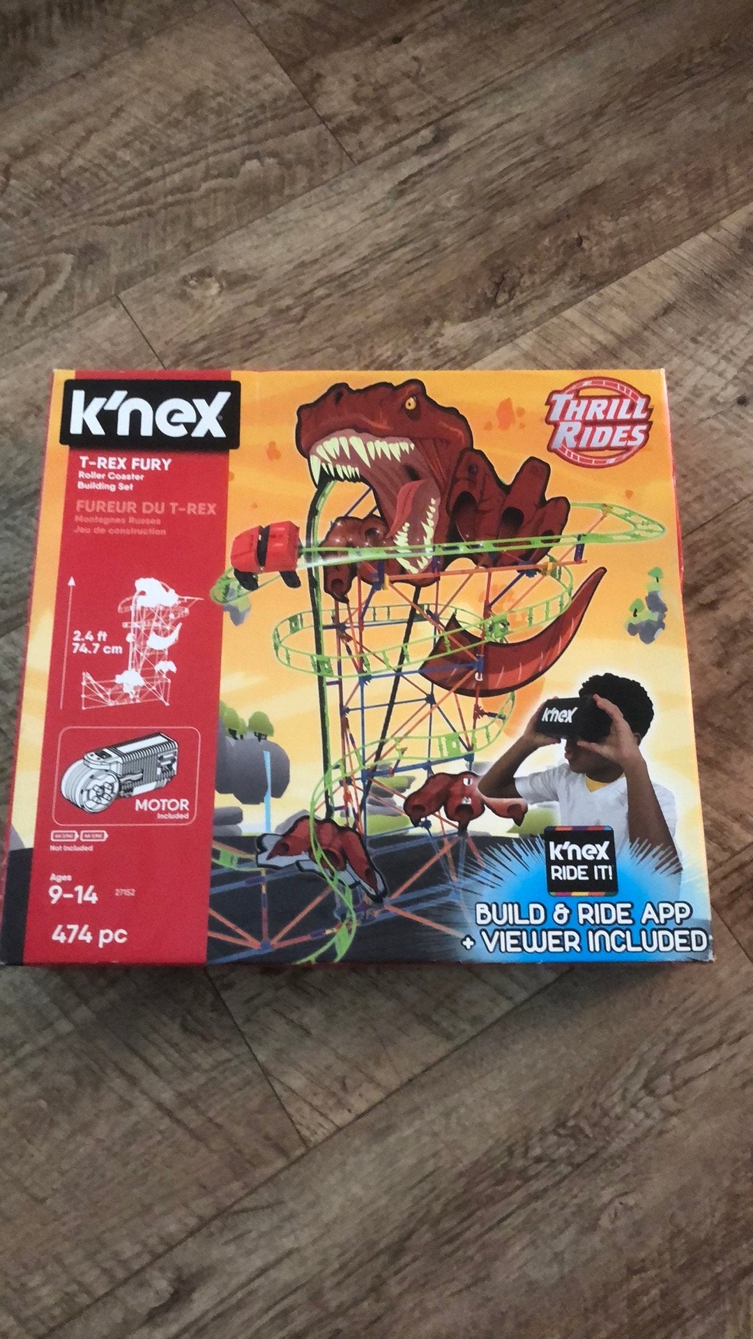 Knex T-rex Fury roller coaster, Ophalen of Verzenden, Nieuw, K'nex