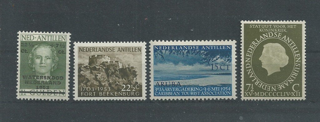 Nederlandse Antillen 1953-1954, Complete jaargang, Postfris., Postzegels en Munten, Postzegels | Nederlandse Antillen en Aruba