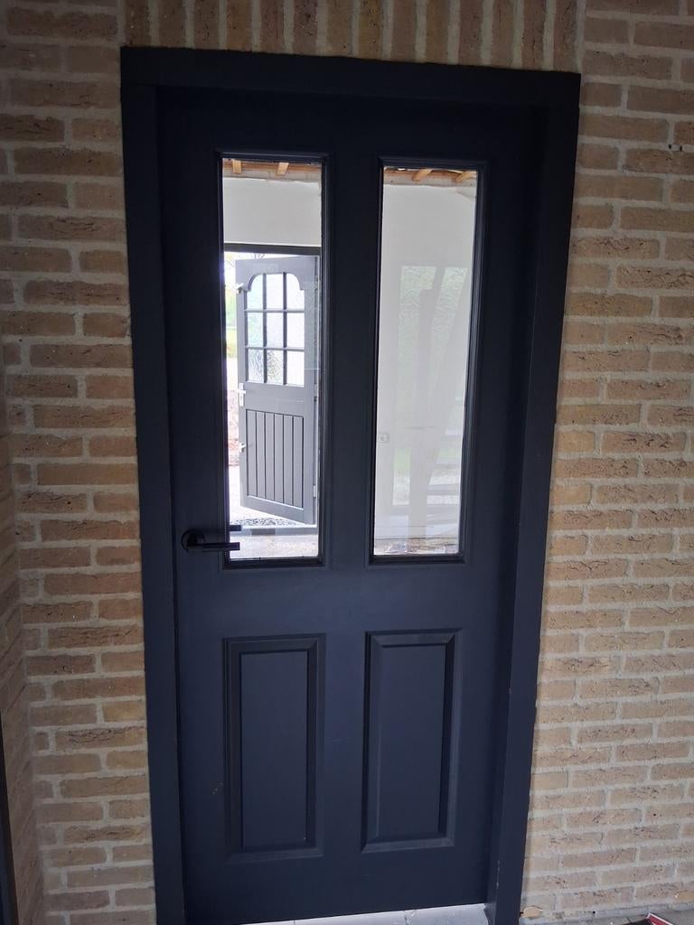 Woonkamerdeur met glas, 201.5 cm hoog, Doe-het-zelf en Verbouw, Deuren en Horren, Ophalen of Verzenden