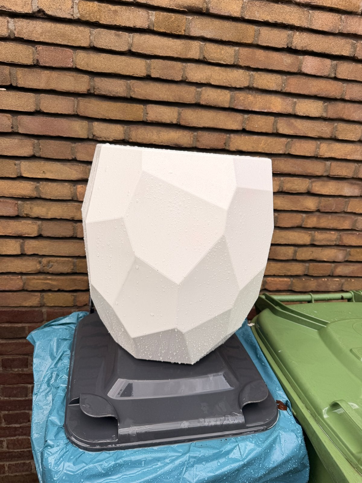 Elho Pure Edge bloempot - wit - 47 cm, Ophalen, Kunststof, Gebruikt, 40 cm of meer