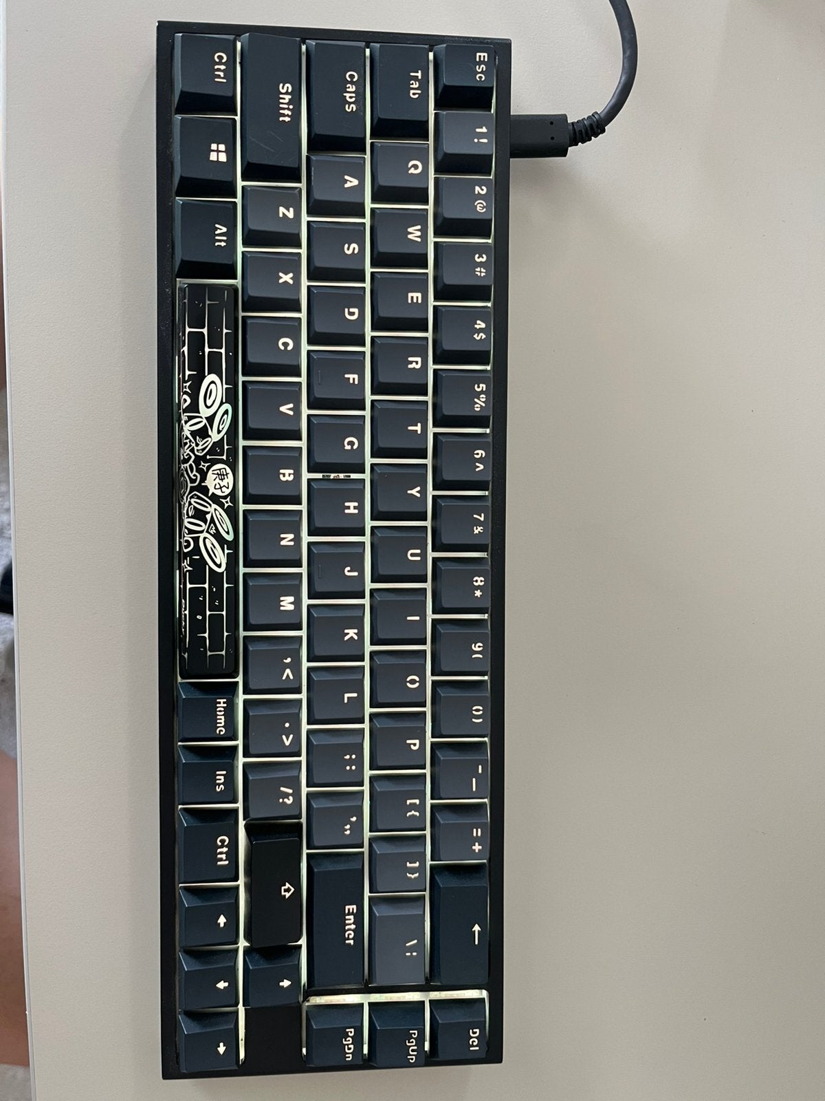 Ducky One 2 SF 65% - Cherry MX Red, Computers en Software, Verzenden, Qwerty, Gebruikt